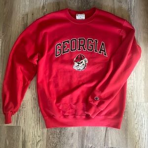 Red Champion University of Georgia Crewneck